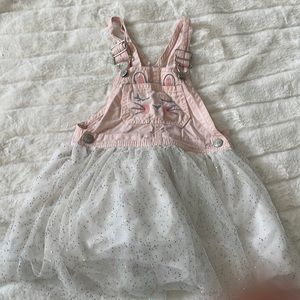 Easter bunny tutu overalls